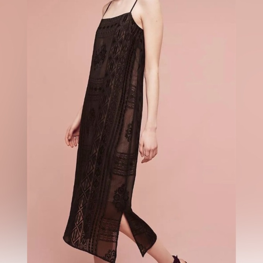 Anthropologie Small black sheath.